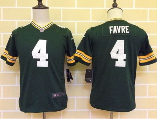 Youth Nike Packers #4 Brett Favre Green Stitched NFL Elite Jersey