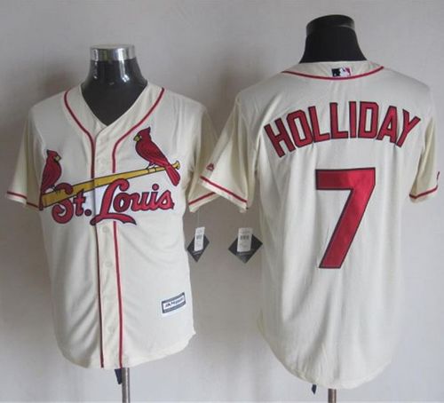 Cardinals #7 Matt Holliday Cream New Cool Base Stitched Baseball Jersey