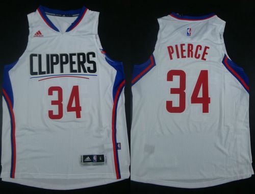 Clippers #34 Paul Pierce White Stitched NBA Jersey