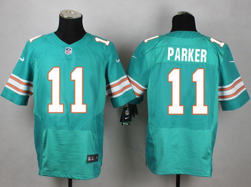 Nike Dolphins #11 DeVante Parker Aqua Green Alternate Men's Stitched NFL Elite Jersey
