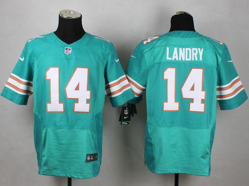 Nike Dolphins #14 Jarvis Landry Aqua Green Alternate Men's Stitched NFL Elite Jersey