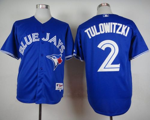 Blue Jays #2 Troy Tulowitzki Blue Alternate Cool Base Stitched Baseball Jersey