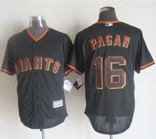 Giants #16 Angel Pagan Black New Cool Base Stitched Baseball Jersey