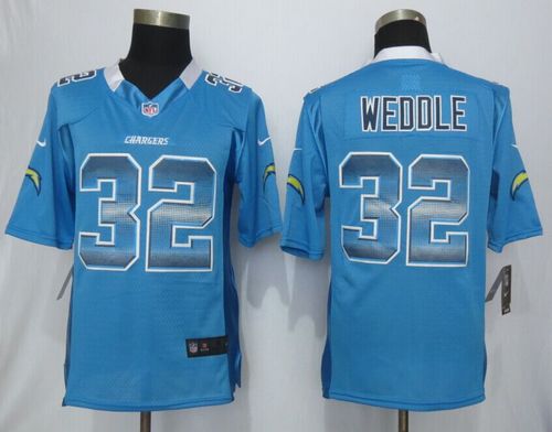 Nike Chargers #32 Eric Weddle Electric Blue Alternate Men's Stitched NFL Limited Strobe Jersey