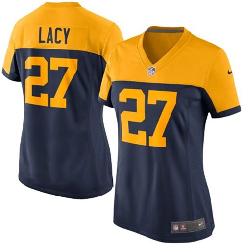 Women's Nike Packers #27 Eddie Lacy Navy Blue Alternate Stitched NFL New Jersey