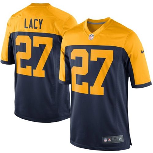 Youth Nike Packers #27 Eddie Lacy Navy Blue Alternate Stitched NFL New Jersey