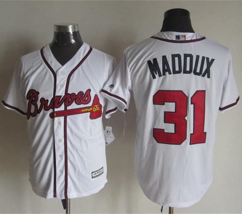 Braves #31 Greg Maddux White New Cool Base Stitched Baseball Jersey
