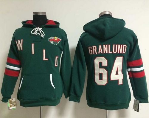Women's Minnesota Wild #64 Mikael Granlund Green Old Time Heidi NHL Hoodie