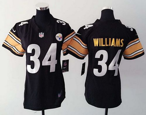 Women's Nike Steelers #34 DeAngelo Williams Black Team Color Stitched NFL Jersey