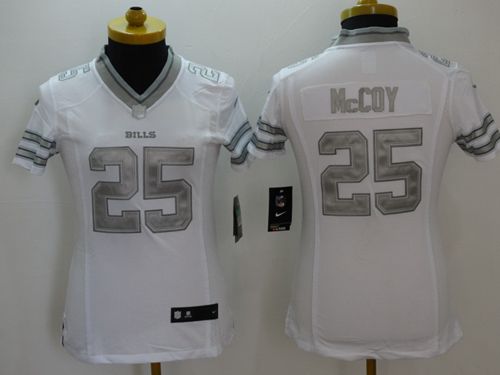 Women's Nike Bills #25 LeSean McCoy White Stitched NFL Limited Platinum Jersey