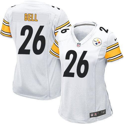Women's Nike Steelers #26 Le'Veon Bell White Stitched NFL Elite Jersey