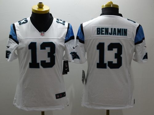 Women's Nike Panthers #13 Kelvin Benjamin White Stitched NFL Limited Jersey
