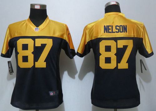 Women's Nike Packers #87 Jordy Nelson Navy Blue Alternate Stitched NFL New Limited Jersey
