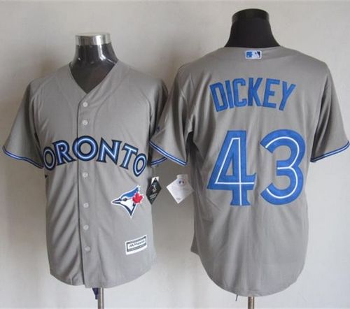 Blue Jays #43 R.A. Dickey Grey New Cool Base Stitched Baseball Jersey