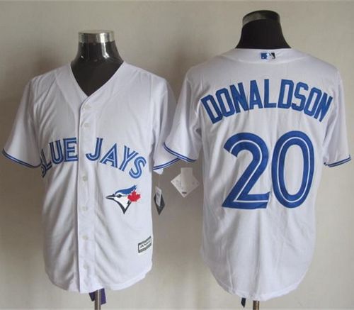Blue Jays #20 Josh Donaldson White New Cool Base Stitched Baseball Jersey