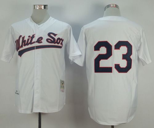White Sox #23 Robin Ventura White Mitchell and Ness 1990 Throwback Stitched Baseball Jersey