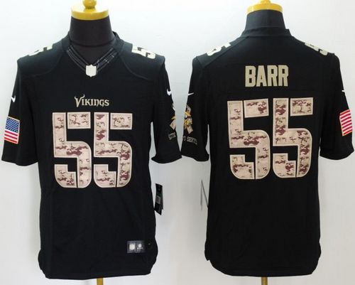 Nike Vikings #55 Anthony Barr Black Men's Stitched NFL Limited Salute to Service Jersey