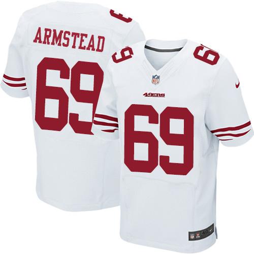 Nike 49ers #69 Arik Armstead White Men's Stitched NFL Elite Jersey