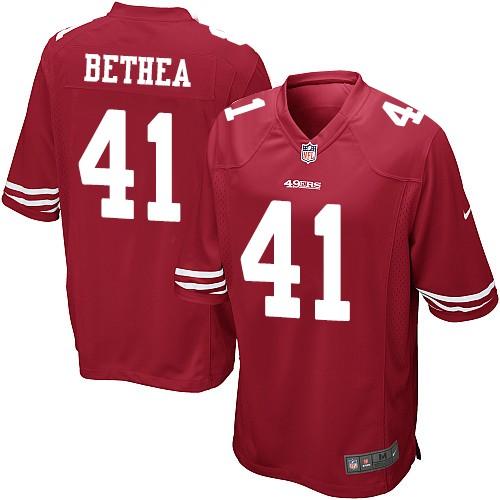 Youth Nike 49ers #41 Antoine Bethea Red Team Color Stitched NFL Jersey