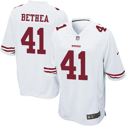 Youth Nike 49ers #41 Antoine Bethea White Stitched NFL Jersey