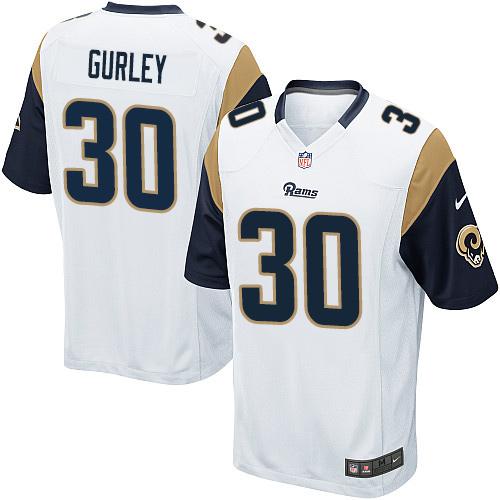 Youth Nike Rams #30 Todd Gurley White Stitched NFL Jersey