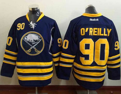 Sabres #90 Ryan O'Reilly Navy Blue Home Stitched NHL Jersey