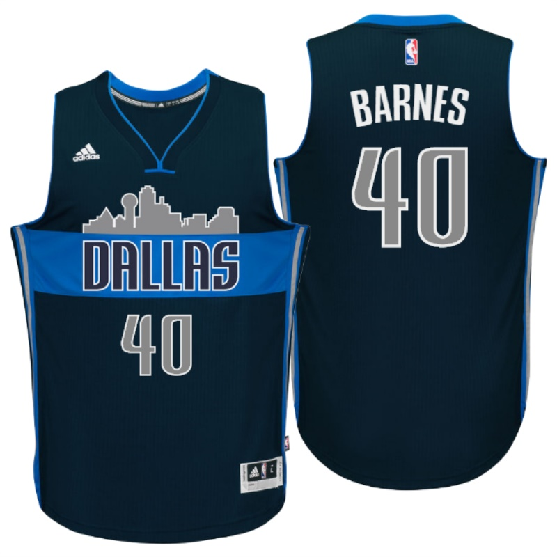 Dallas Mavericks #40 Harrison Barnes Cityscape Alternate Navy Swingman Jersey