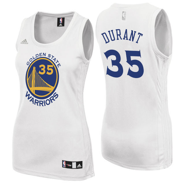 Golden State Warriors #35 Kevin Durant Women Home White Jersey