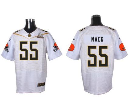 Nike Cleveland Browns #55 Alex Mack White 2016 Pro Bowl Men's Stitched NFL Elite Jersey