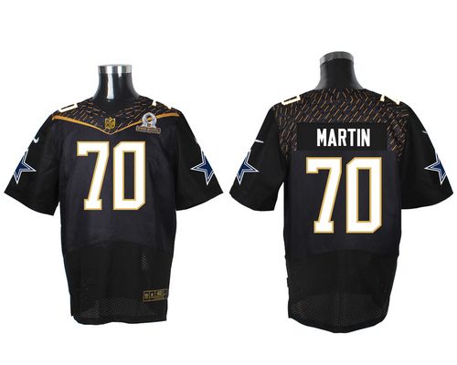 Nike Dallas Cowboys #70 Zack Martin Black 2016 Pro Bowl Men's Stitched NFL Elite Jersey