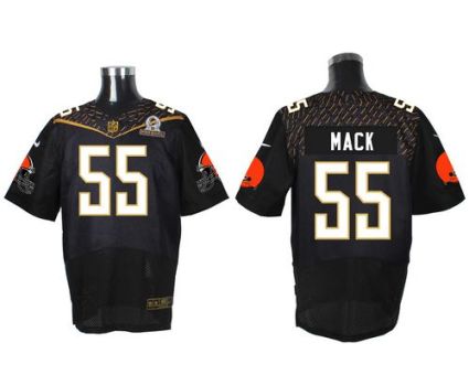 Nike Cleveland Browns #55 Alex Mack Black 2016 Pro Bowl Men's Stitched NFL Elite Jersey