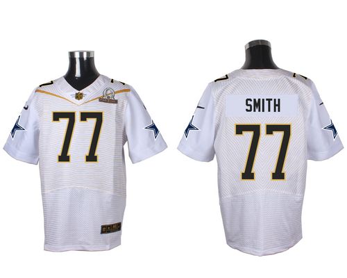 Nike Dallas Cowboys #77 Tyron Smith White 2016 Pro Bowl Men's Stitched NFL Elite Jersey