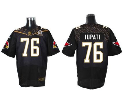 Nike Arizona Cardinals #76 Mike Iupati Black 2016 Pro Bowl Men's Stitched NFL Elite Jersey