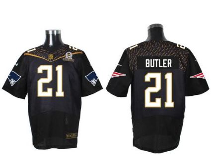 Nike New England Patriots #21 Malcolm Butler Black 2016 Pro Bowl Men's Stitched NFL Elite Jersey