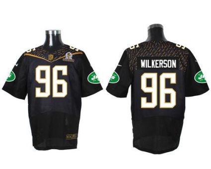 Nike New York Jets #96 Muhammad Wilkerson Black 2016 Pro Bowl Men's Stitched NFL Elite Jersey