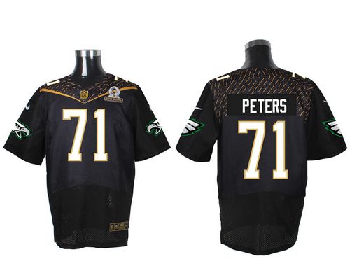 Nike Philadelphia Eagles #71 Jason Peters Black 2016 Pro Bowl Men's Stitched NFL Elite Jersey