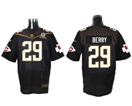 Nike Kansas City Chief #29 Eric Berry Black 2016 Pro Bowl Men's Stitched NFL Elite Jersey