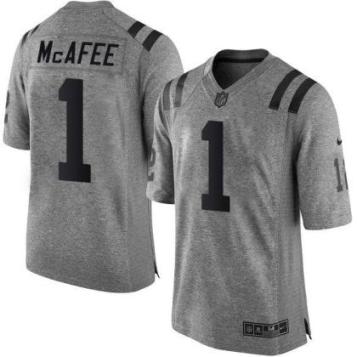 Nike Indianapolis Colts #1 Pat McAfee Gray Men's Stitched NFL Limited Gridiron Gray Jersey