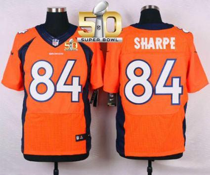 Nike Denver Broncos #84 Shannon Sharpe Orange Team Color Super Bowl 50 Men's Stitched NFL Elite Jersey