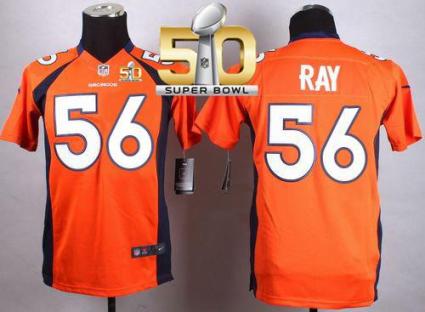 Youth Nike Broncos #56 Shane Ray Orange Team Color Super Bowl 50 Stitched NFL New Elite Jersey