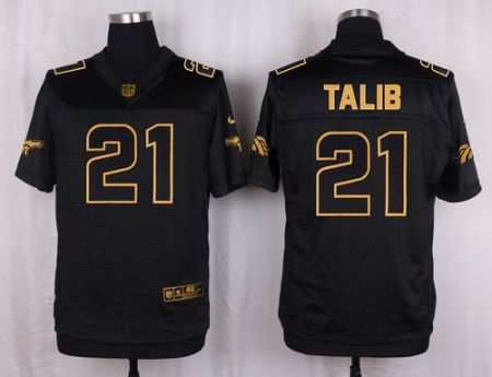 Nike Denver Broncos #21 Aqib Talib Pro Line Black Gold Collection Men's Stitched NFL Elite Jersey