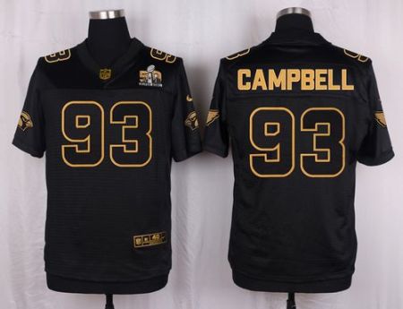 Nike Arizona Cardinals #93 Calais Campbell Pro Line Black Gold Collection Men's Stitched NFL Elite Jersey