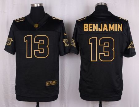 Nike Carolina Panthers #13 Kelvin Benjamin Pro Line Black Gold Collection Men's Stitched NFL Elite Jersey