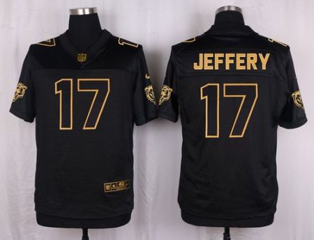 Nike Chicago Bears #17 Alshon Jeffery Black Men's Stitched NFL Elite Pro Line Gold Collection Jersey