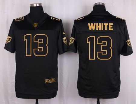 Nike Chicago Bears #13 Kevin White Black Men's Stitched NFL Elite Pro Line Gold Collection Jersey