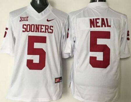 Oklahoma Sooners #5 Durron Neal White XII Stitched NCAA Jersey