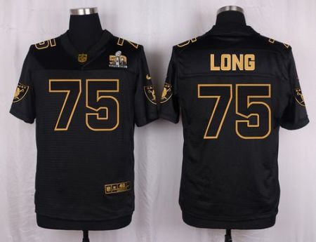 Nike Oakland Raiders #75 Howie Long Black Men's Stitched NFL Elite Pro Line Gold Collection Jersey