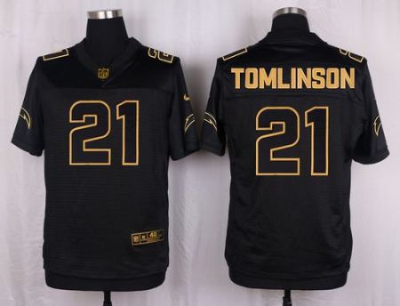 Nike San Diego Chargers #21 LaDainian Tomlinson Black Men's Stitched NFL Elite Pro Line Gold Collection Jersey