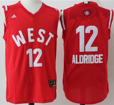 San Antonio Spurs #12 LaMarcus Aldridge Red 2016 All Star Stitched NBA Jersey