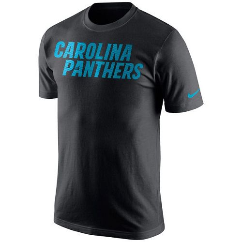 Men's Carolina Panthers Nike Black Wordmark T-Shirt